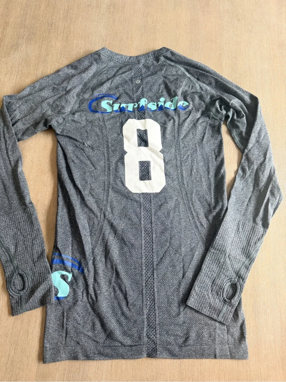 Lululemon Gray Athletic Long Sleeve Top surfside